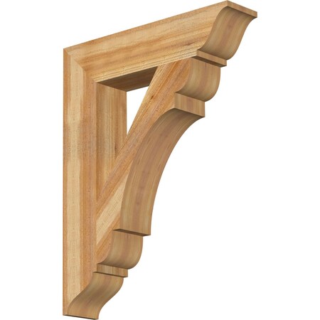 Olympic Traditional Rough Sawn Bracket, Western Red Cedar, 6W X 28D X 36H